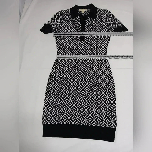 MICHAEL Michael Kors Black and White Geometric Mini Dress - Picture 7 of 14